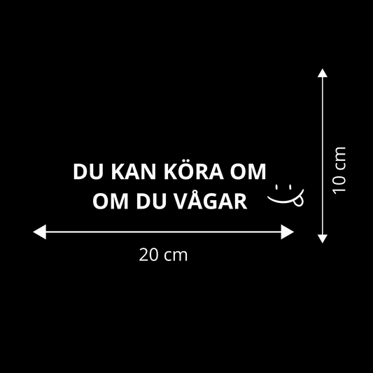 DU KAN KÖRA OM OM DU VÅGAR