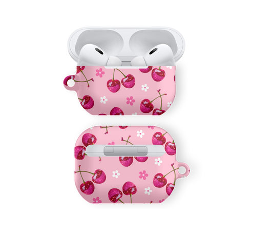 Cute Pink & Cherry Vibe  - Airpods Skal