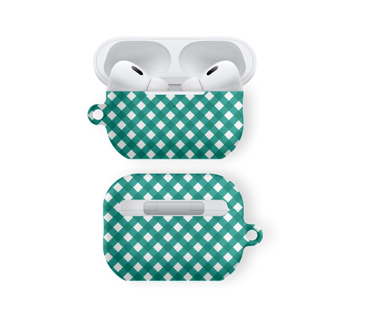 Classic Teal Gingham - Airpods Skal