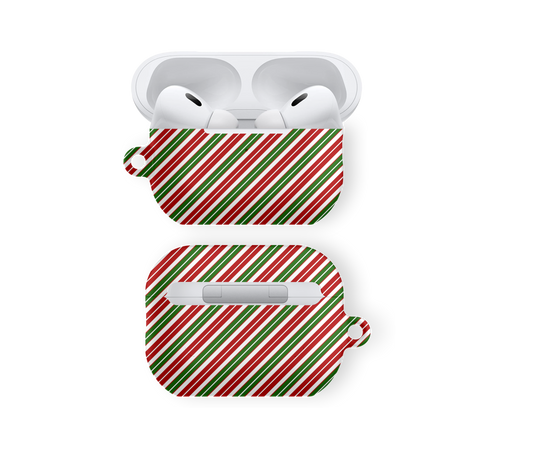 Cozy Holiday Stripes - Airpods Skal