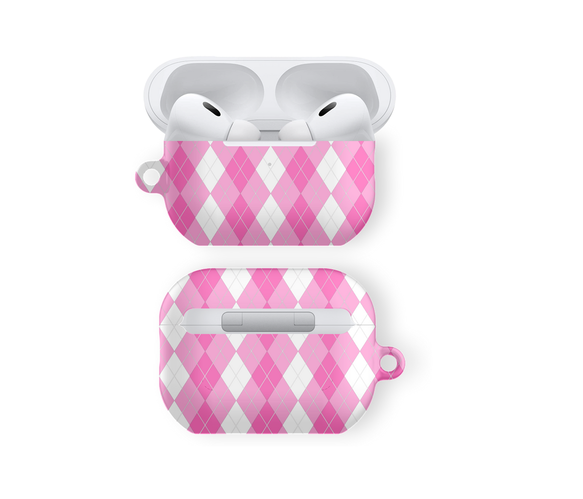 Classic Pink Argyle - Airpods Skal