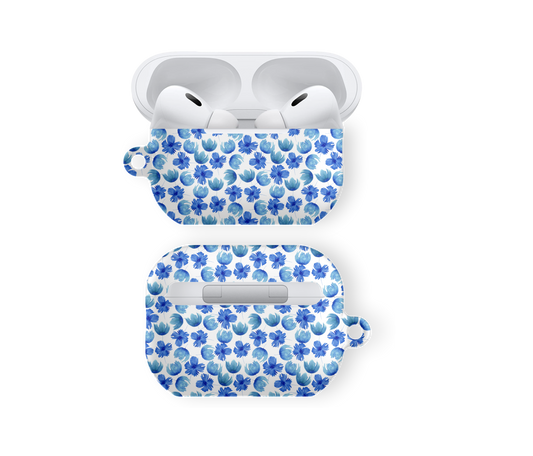 Azure Watercolor Bloom - Airpods Skal