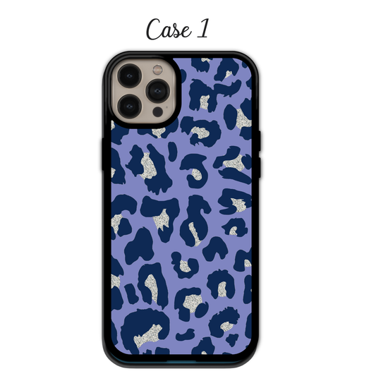 Indigo Glitter Leopard | iPhone | Samsung | Huawei | Google Pixel | Xiaomi