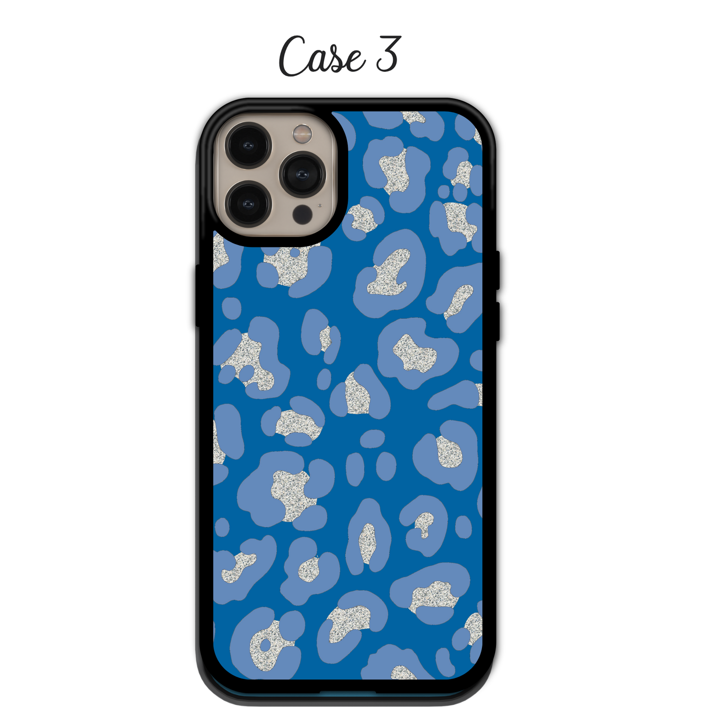 Sapphire Glitter Leopard | iPhone | Samsung | Huawei | Google Pixel | Xiaomi