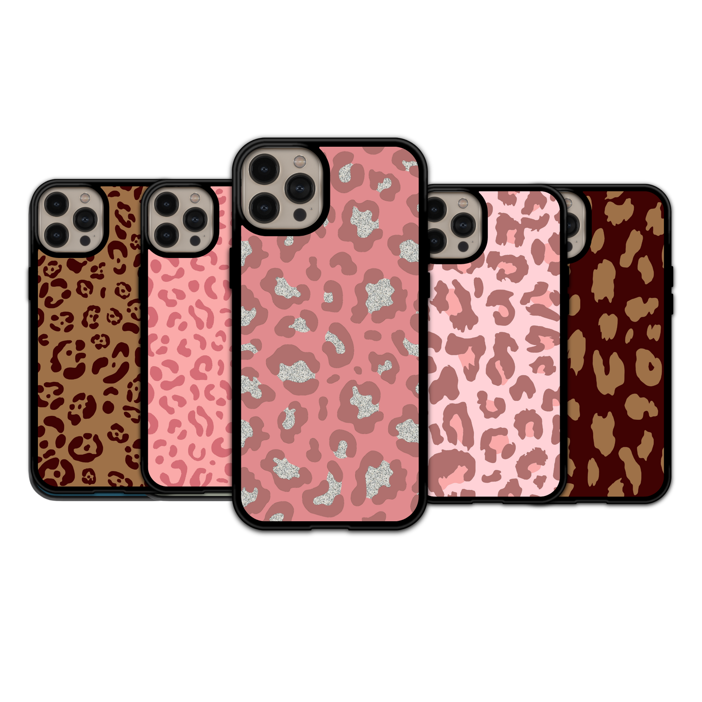 Rose & Brown Leopard | iPhone | Samsung | Huawei | Google Pixel | Xiaomi