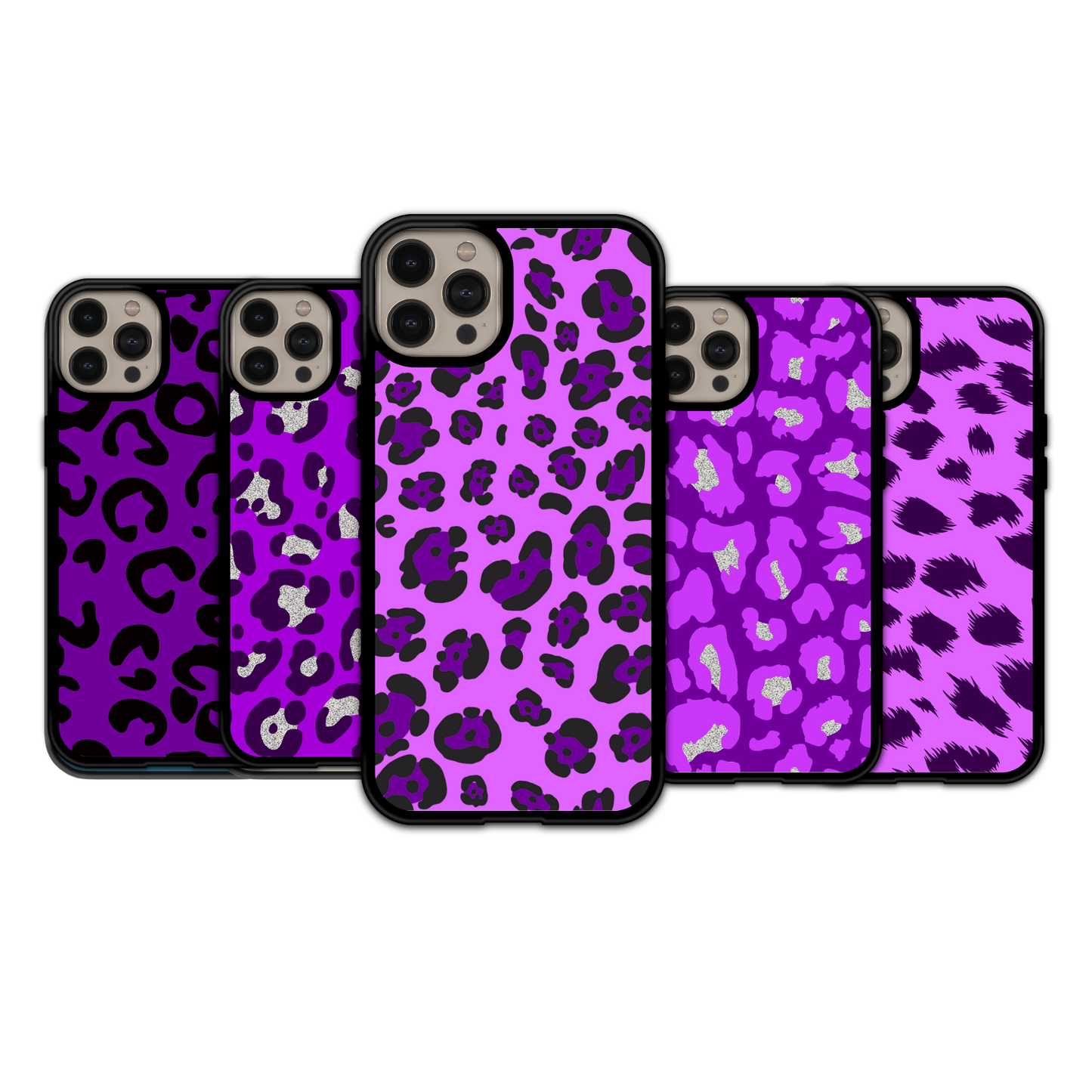 Glitter & Vibrant Purple Leopard | iPhone | Samsung | Huawei | Google Pixel | Xiaomi