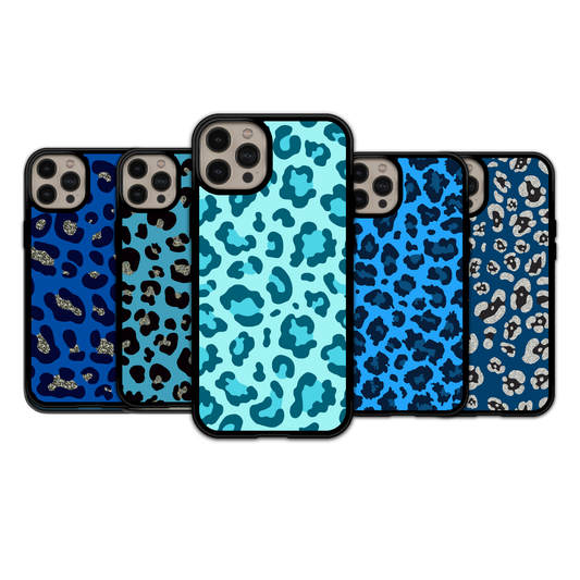 Cyan & Royal Blue Leopard | iPhone | Samsung | Huawei | Google Pixel | Xiaomi