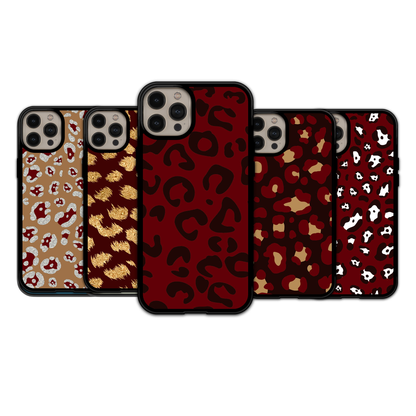 Crimson & Burgundy Leopard | iPhone | Samsung | Huawei | Google Pixel | Xiaomi