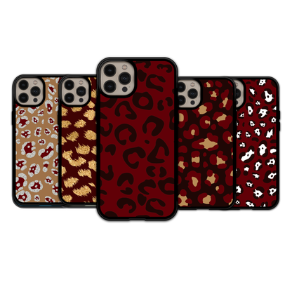 Crimson & Burgundy Leopard | iPhone | Samsung | Huawei | Google Pixel | Xiaomi