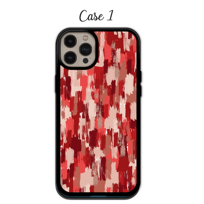 Crimson & Rose Gold Brushstroke | iPhone | Samsung | Huawei | Google Pixel | Xiaomi