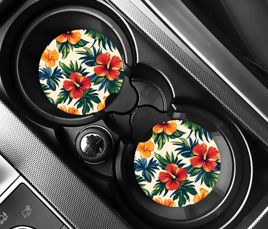 Tropisk Sommar (2-pack) Bilunderlägg för mugghållare