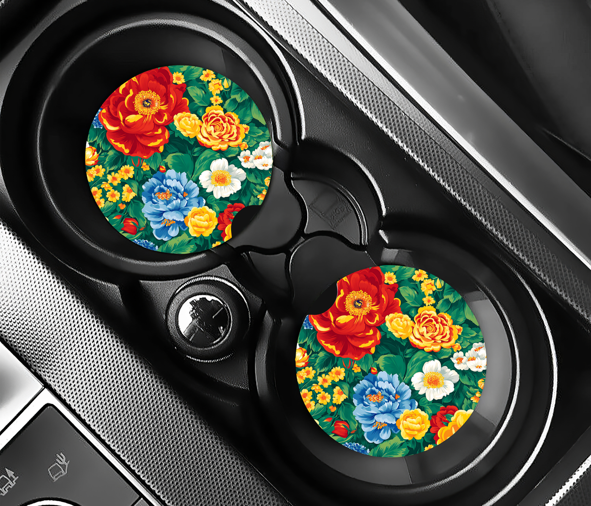 Royal Flora (2-pack) Bilunderlägg för mugghållare