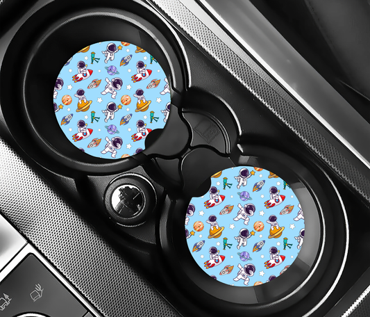 Galaxy Adventure Kids ( (2-pack) Bilunderlägg för mugghållare