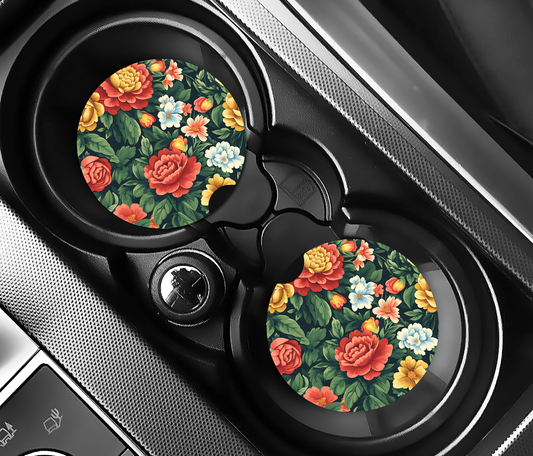Midnight Rose (2-pack) Bilunderlägg för mugghållare