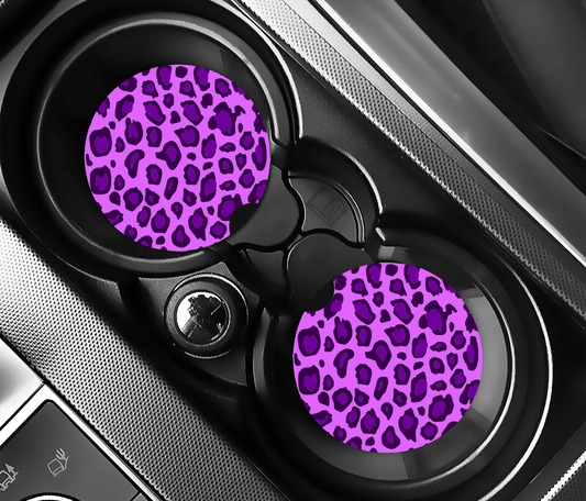 Klassisk Kollektion Leopard ( (2-pack) Bilunderlägg för mugghållare