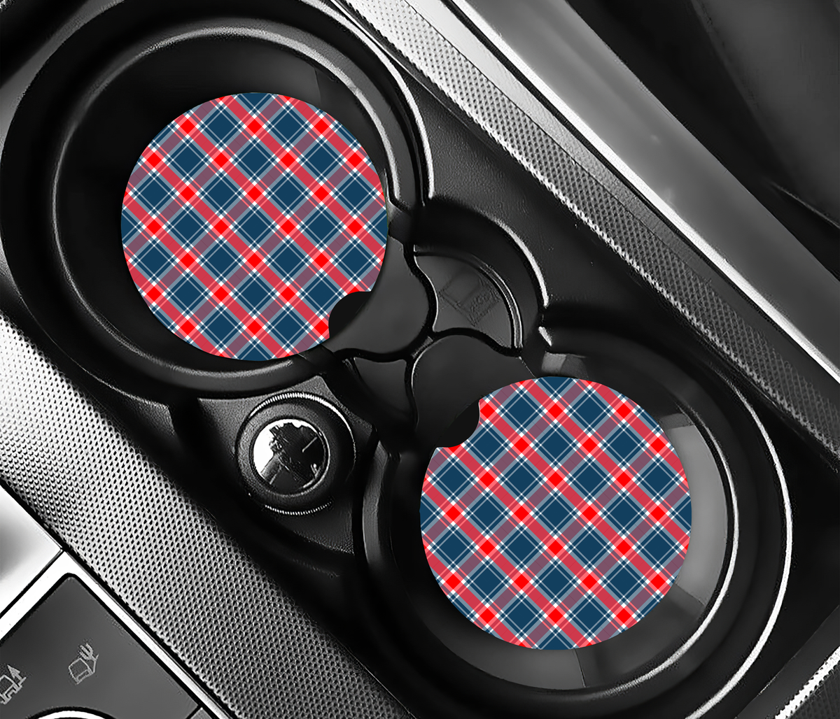 Heritage Tartan Style ( (2-pack) Bilunderlägg för mugghållare