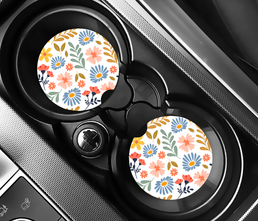 Wildflower Garden Bloom ( (2-pack) Bilunderlägg för mugghållare