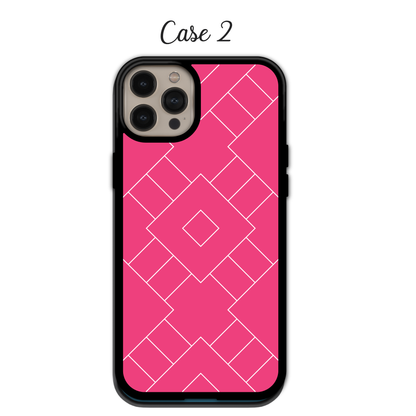 Pink Geometric Patterns - iPhone,Samsung,Huawei,Google Pixel, Xiaomi