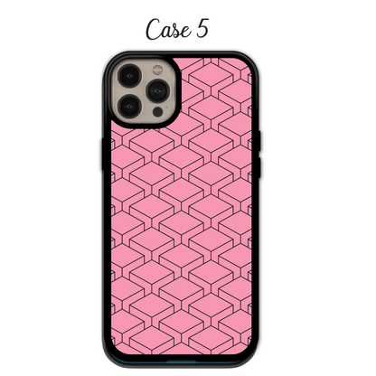 Pink Geometric Patterns - iPhone,Samsung,Huawei,Google Pixel, Xiaomi