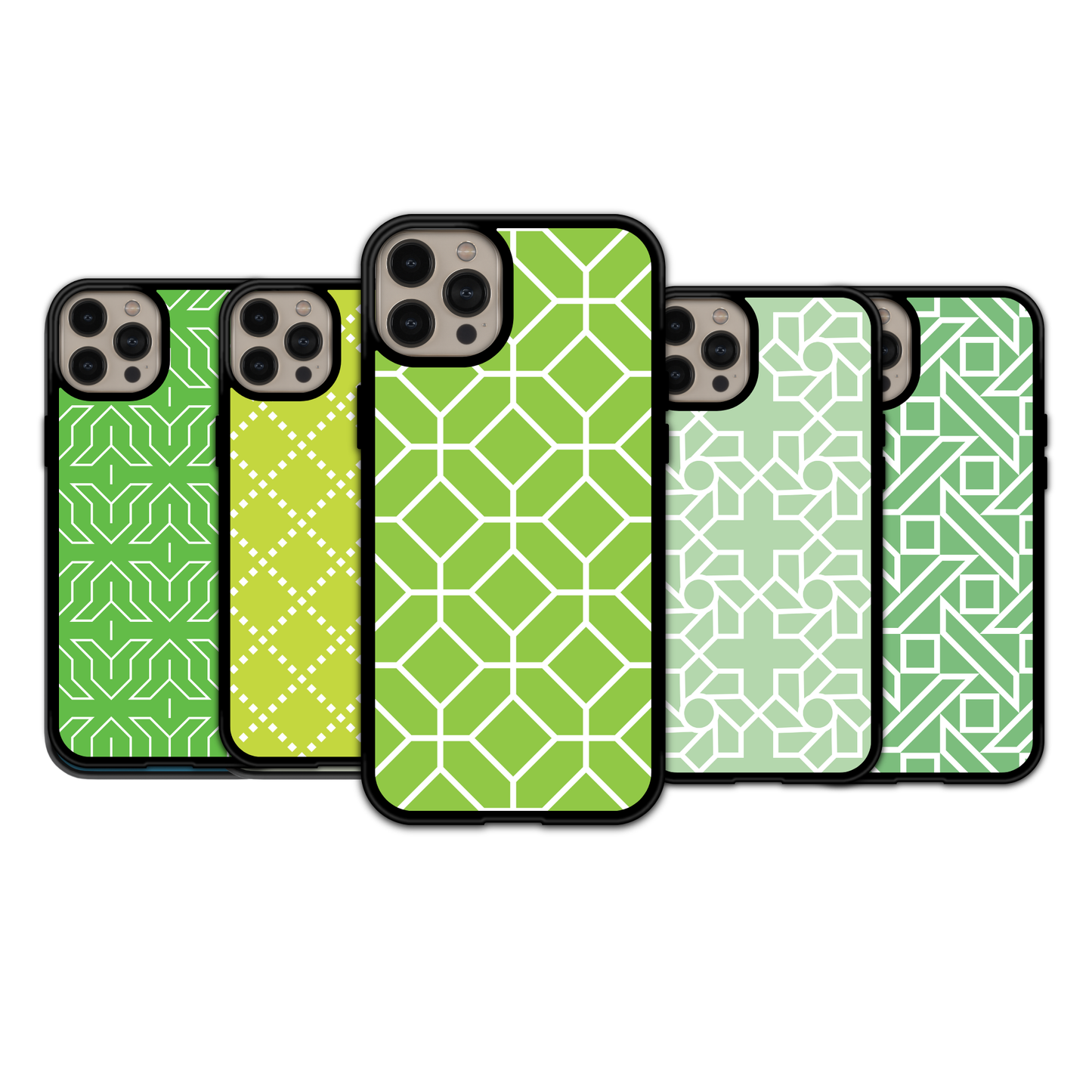 Geometric Green - iPhone,Samsung,Huawei,Google Pixel, Xiaomi
