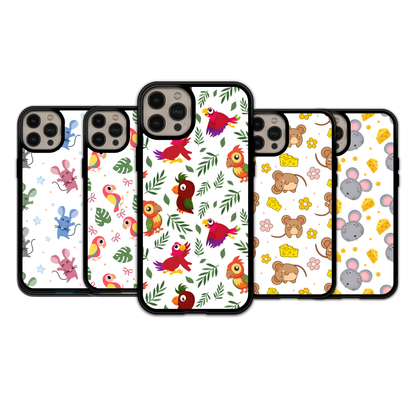 Playful Parrots & Mice | iPhone | Samsung | Huawei | Google Pixel | Xiaomi