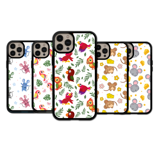 Playful Parrots & Mice | iPhone | Samsung | Huawei | Google Pixel | Xiaomi