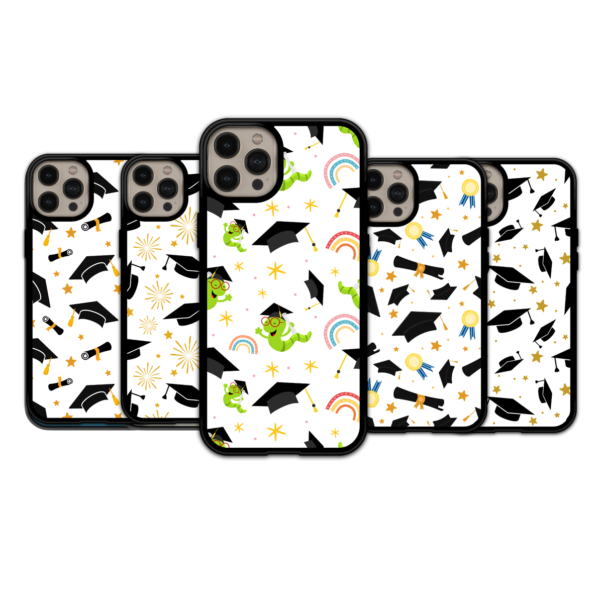 Graduation Cap & Scholar Bookworm | iPhone | Samsung | Huawei | Google Pixel | Xiaomi