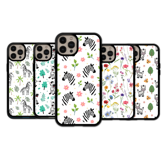 Playful Zebra & Wildflower | iPhone | Samsung | Huawei | Google Pixel | Xiaomi